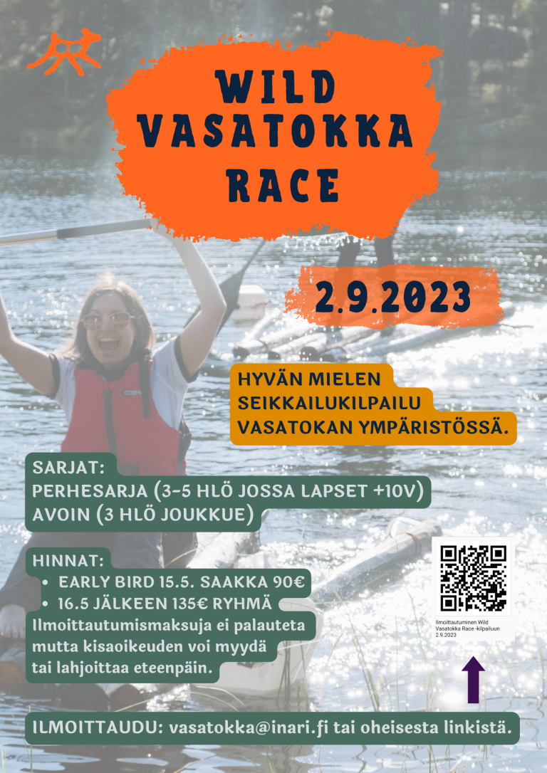 Wild Vasatokka Race 2.9.2023 Hyvän mielen seikkailukilpailu. Ilmoittautuminen vasatokka@inari.fi